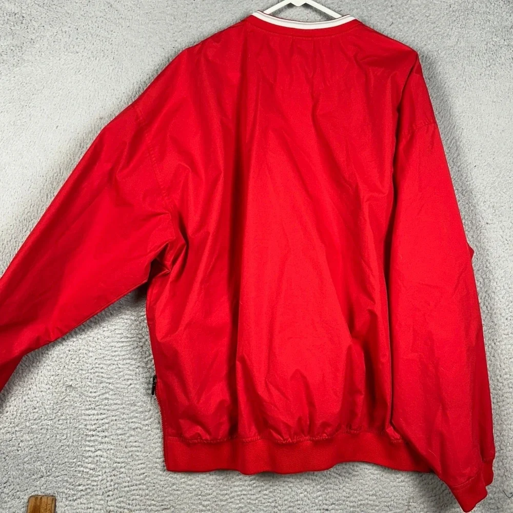 Ohio State Buckeyes Nike Team Jacket Mens 2XL Red Rain Waterproof Center Swoosh